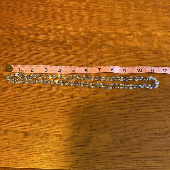 Blue Beaded Necklace - 11” when doubled / 23” Long Closed / 45” Total Length - Picture 10 of 11